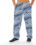 Zubaz Men's Zebra Left Hip Logo Track Pant - Loose Fit Game Day