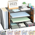 Desk Organizers and Accessories - 4-Tier File Organizer for Desk