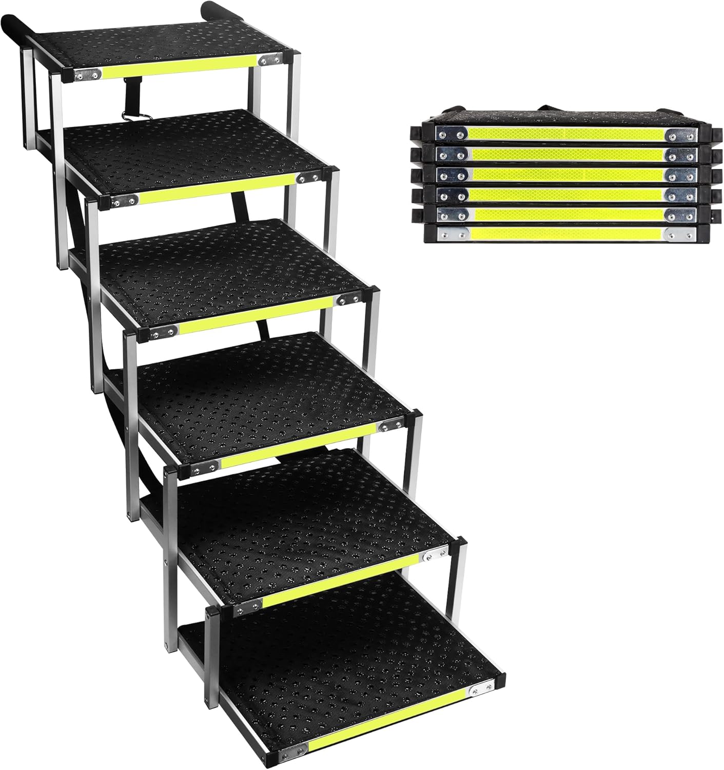 Sturdy 6-Step Aluminum Frame Dog Stair for Easy Access