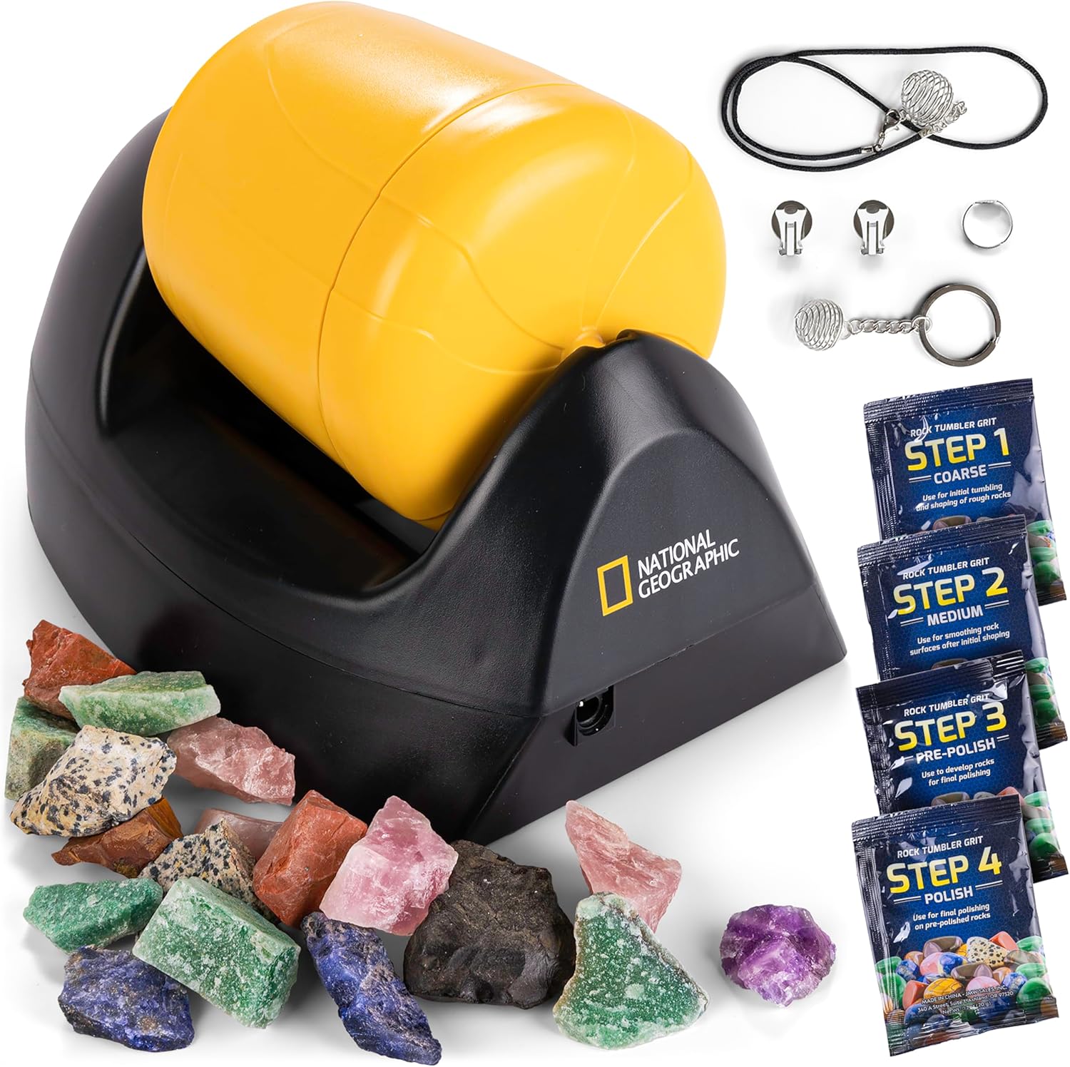 NATIONAL GEOGRAPHIC Starter Rock Tumbling Kit for Kids Fun