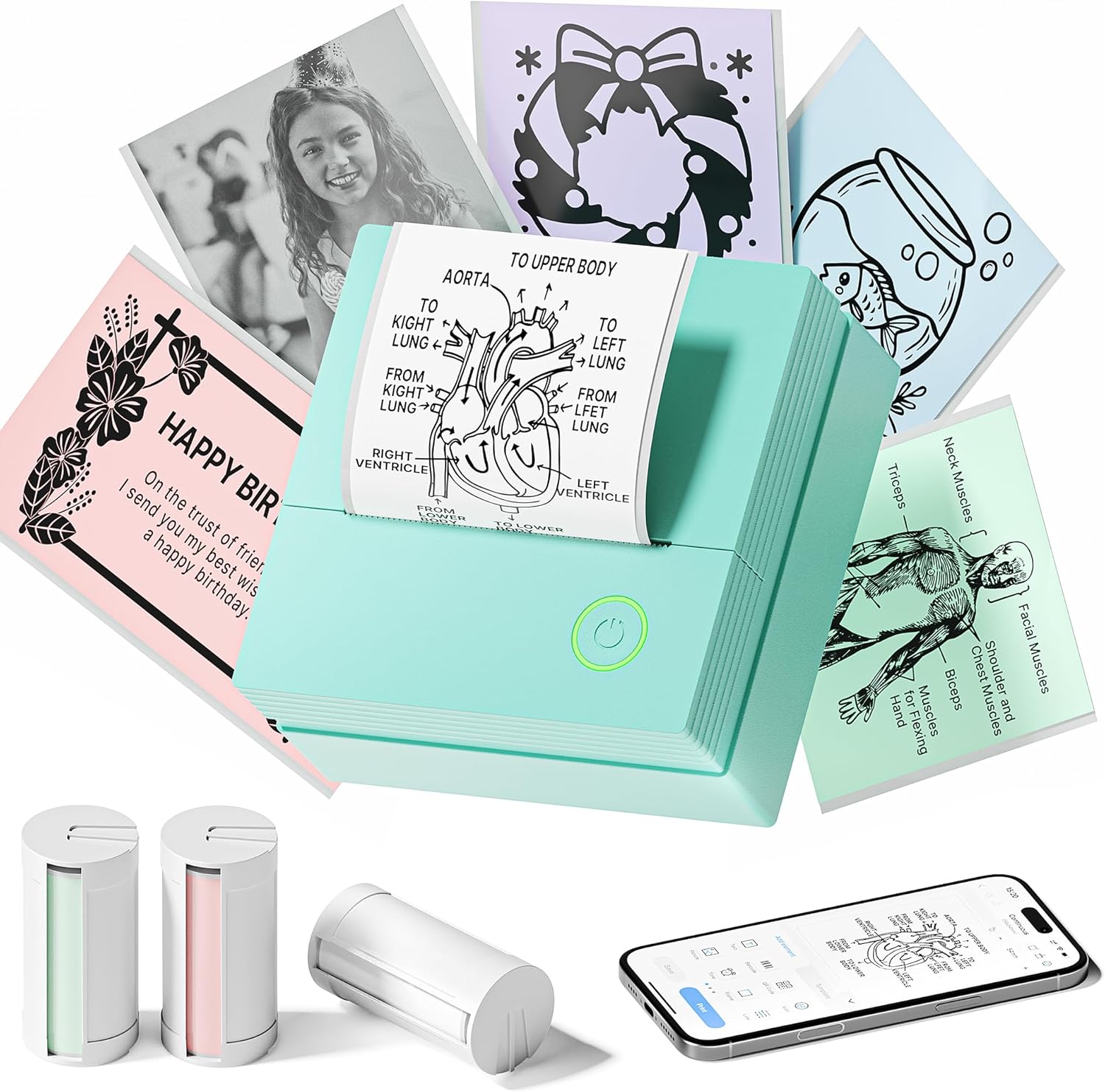 PM290 Mini Sticker Printer - Portable Bluetooth Sticker Maker