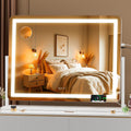 Hasipu Vanity Mirror with Lights 34.3 in x 25.2 in - LED Makeup Mirror