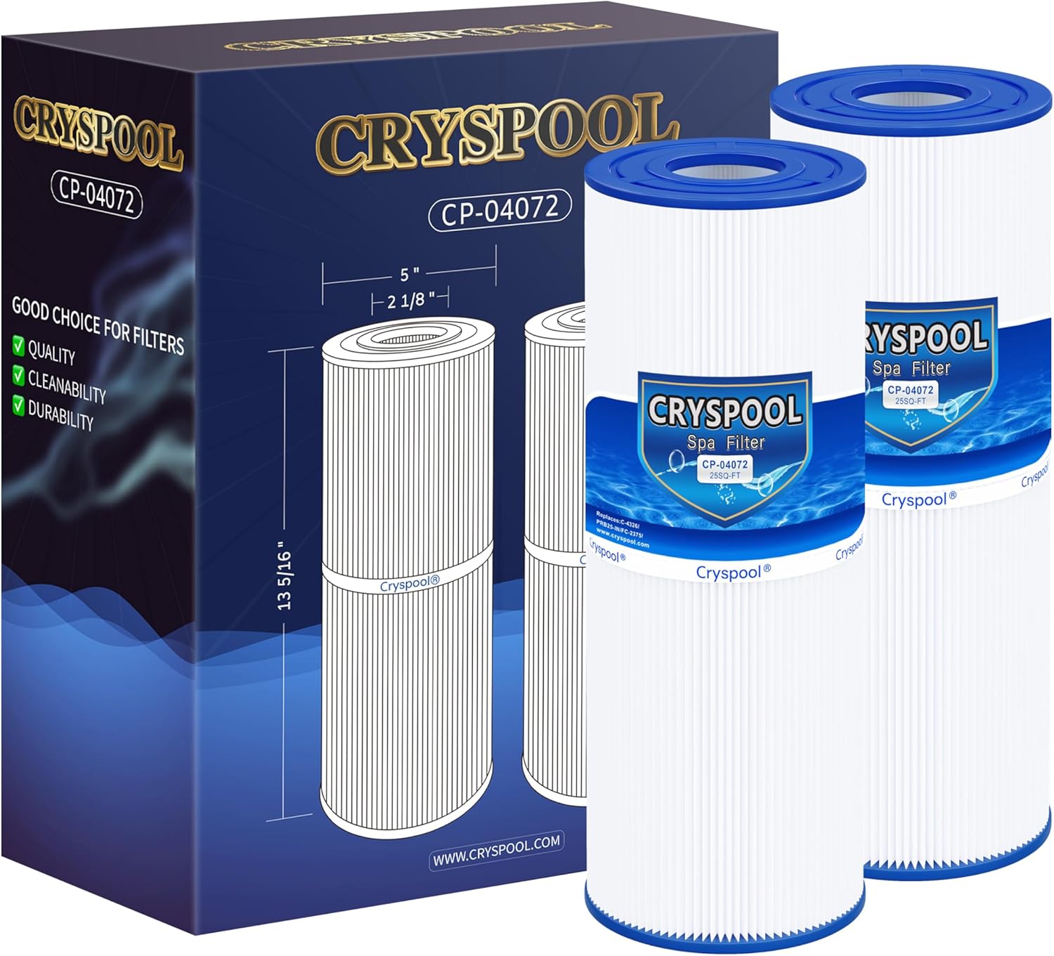 Cryspool 04072 Filter Compatible with PRB25-IN Hot Tub Filter