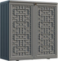 Indoor Outdoor Storage Cabinet Waterproof with Shelf - 60 Gallon