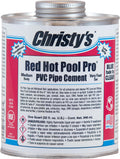 Christy's Red Hot Pool Pro PVC Cement - Medium Body, Very Fast Set