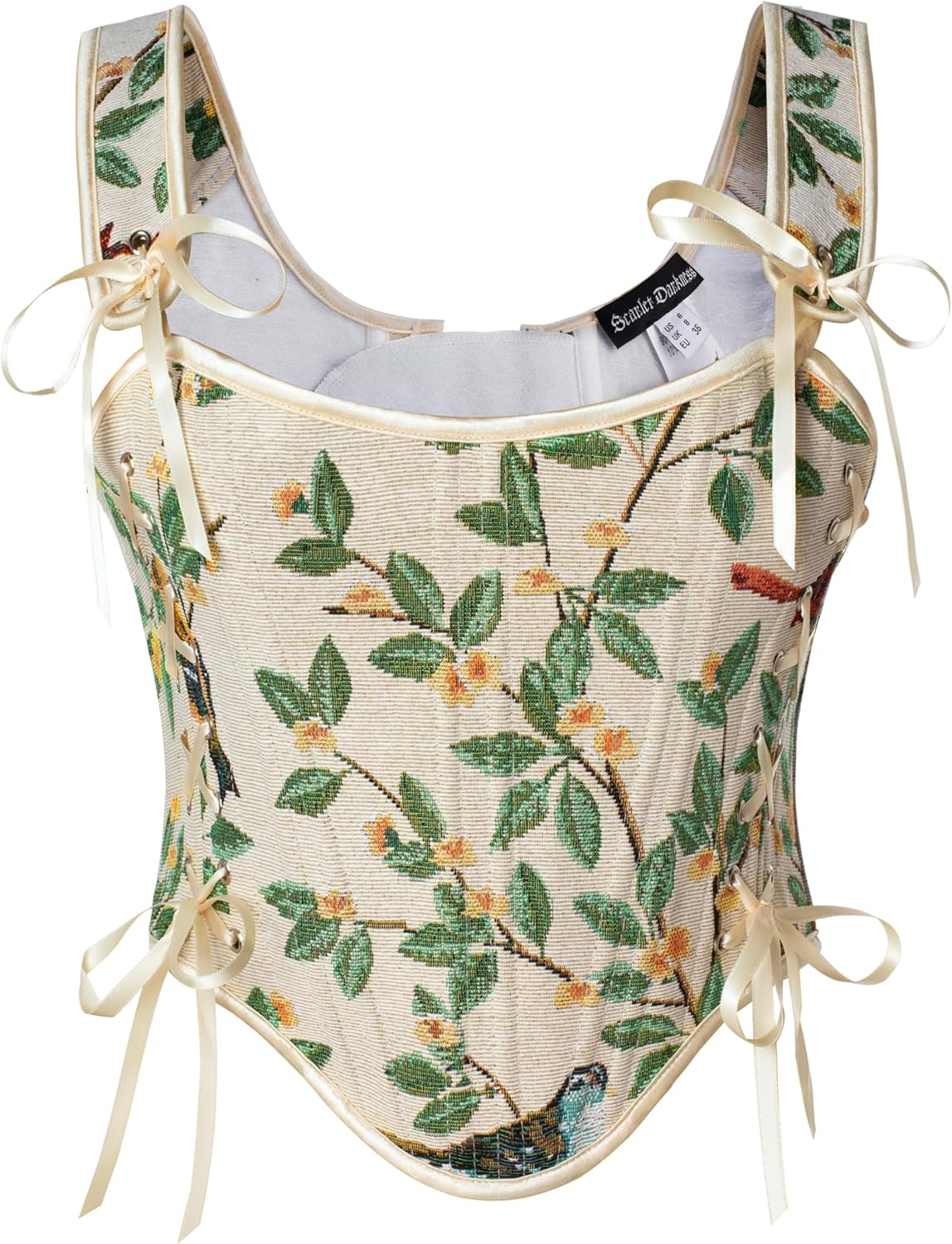 Floral Corset Tops for Women - Elegant Lace Up Bustier Style