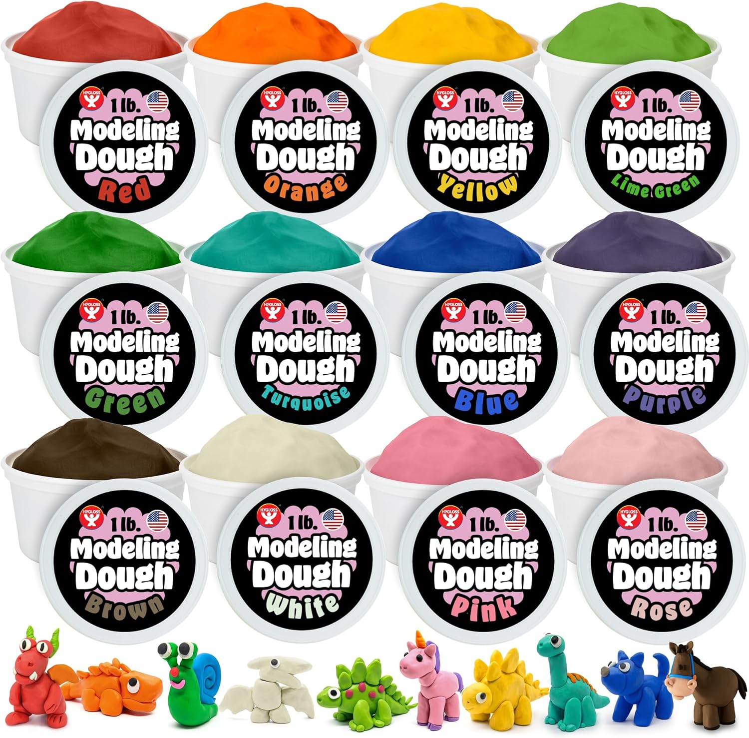 Hygloss Play Modeling Dough for Kids - Safe Non-Toxic Fun