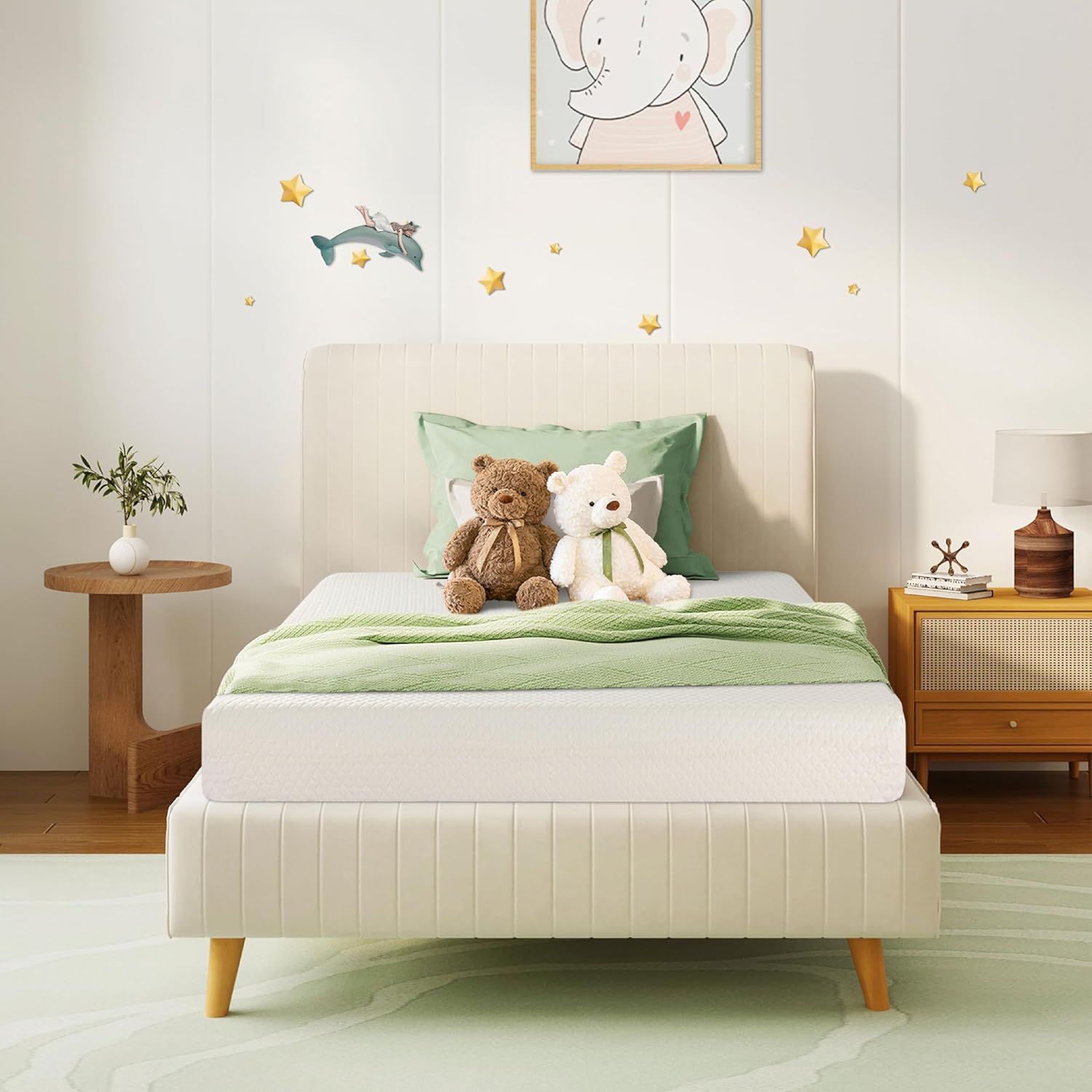 Twin Mattress 5 Inch Green Tea Memory Foam for Cool Sleep