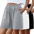 Women's Plus Size Bermuda Shorts - Knee Length Loose Sweat Jogger