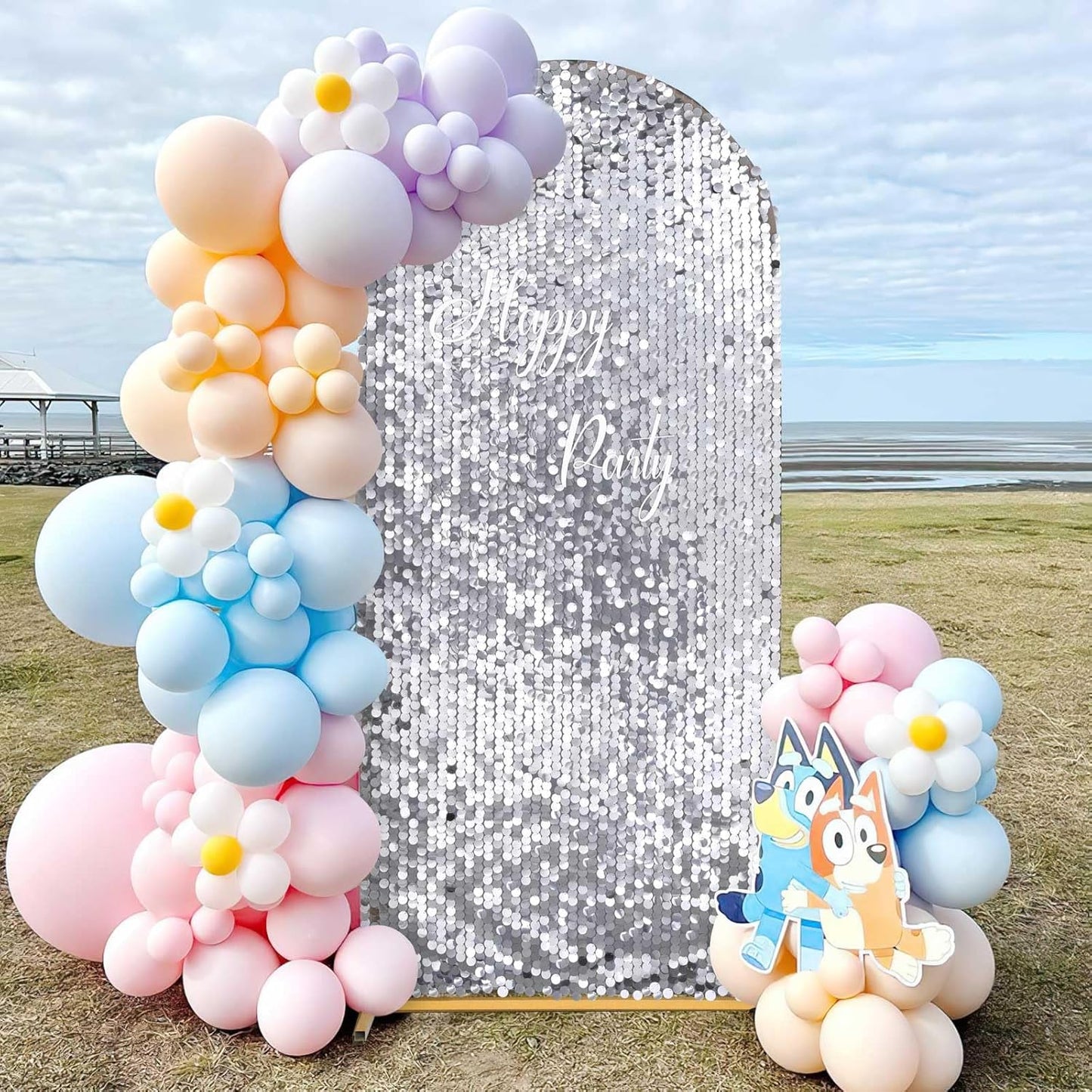Big Payette Sequin Arch Covers for Stunning Party Decor