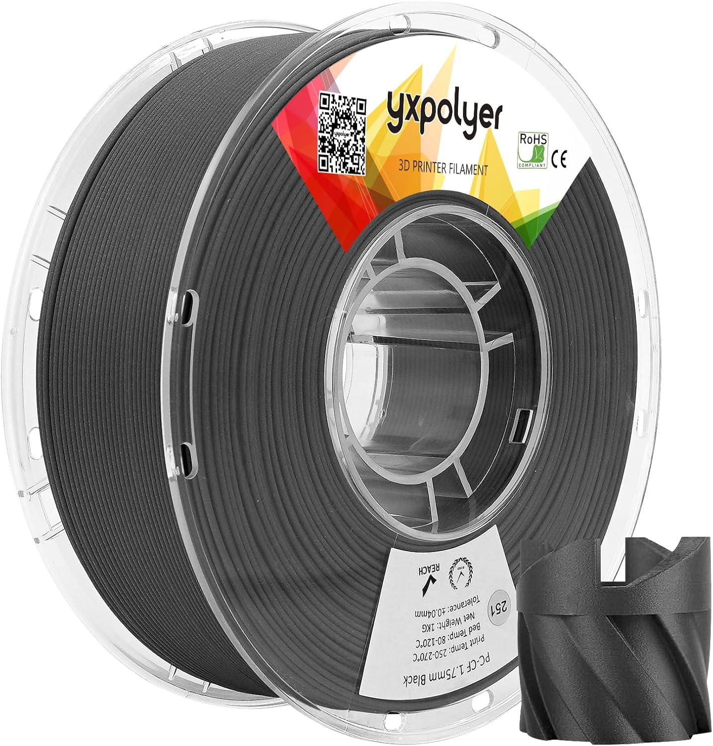 YXPOLYER PC-CF Filament for High-Performance 3D Printing