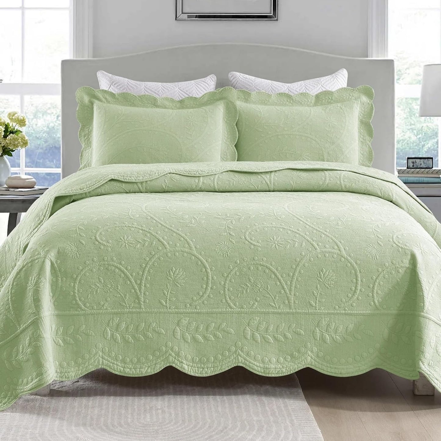 MarCielo 3-Piece Cotton Oversized Bedspread for Cozy Comfort