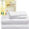 Deep Pocket Twin Sheets Set - 400 TC Cotton Sateen Polka Dot