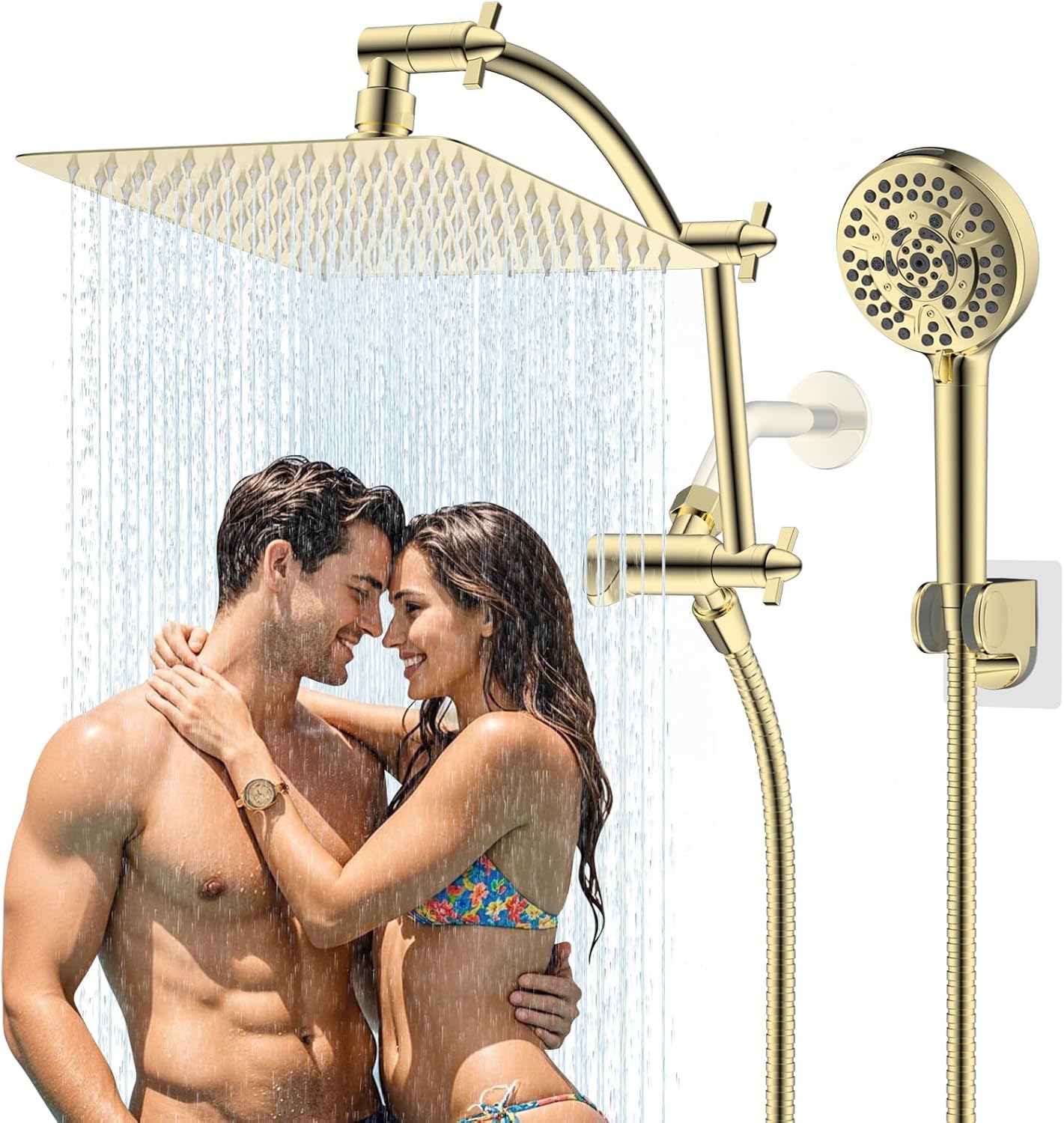 Hibbent All Metal Shower Head with High Pressure Rainfall Experience