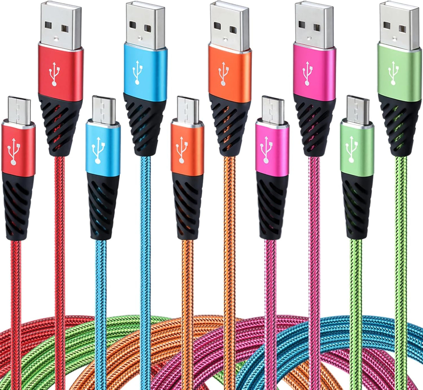 5-Pack Fast Charge 6FT Micro USB Cables by Byncces