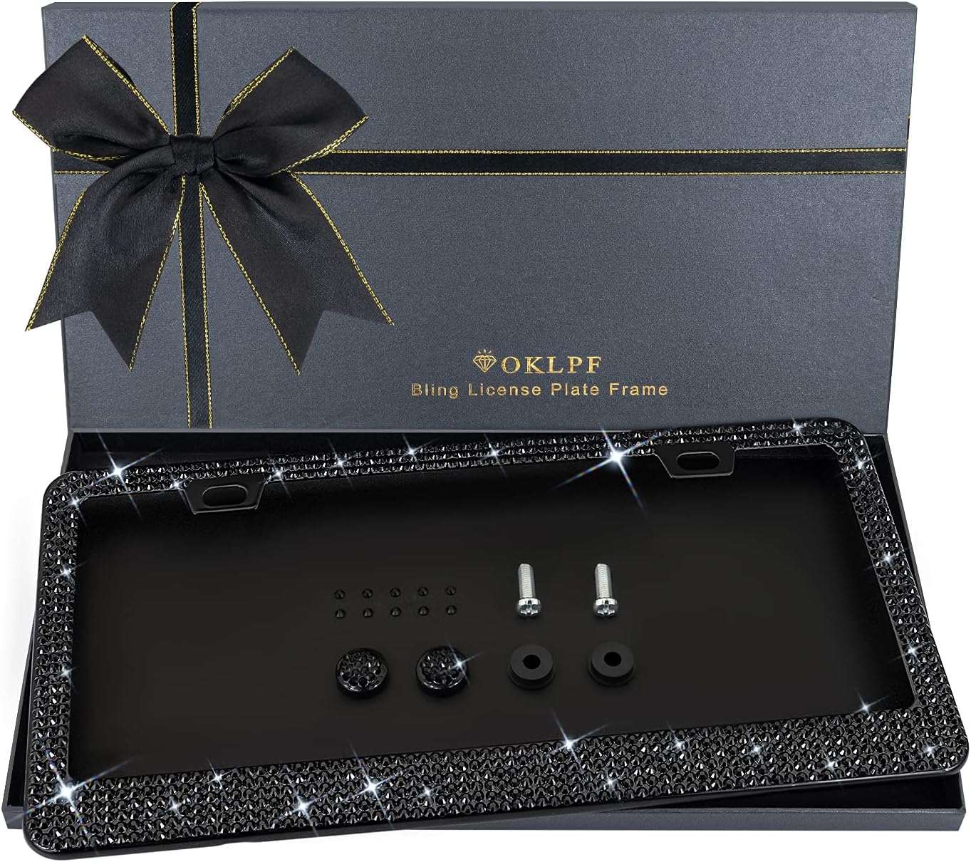 Sparkly Bling License Plate Frame: 1200+ Diamonds!