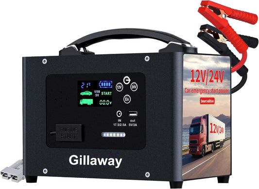 High-Power 24V Truck Jump Starter - All Gas & Diesel Engines ~ Gillaway