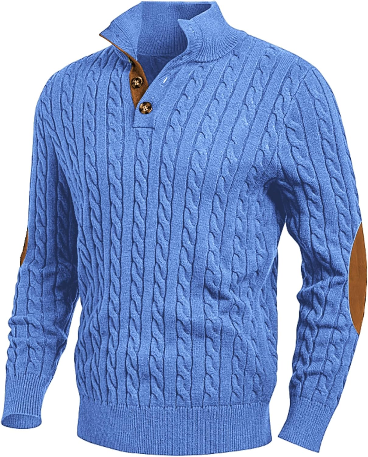 JMIERR Men's Cable Knit Pullover Sweater for Casual Wear