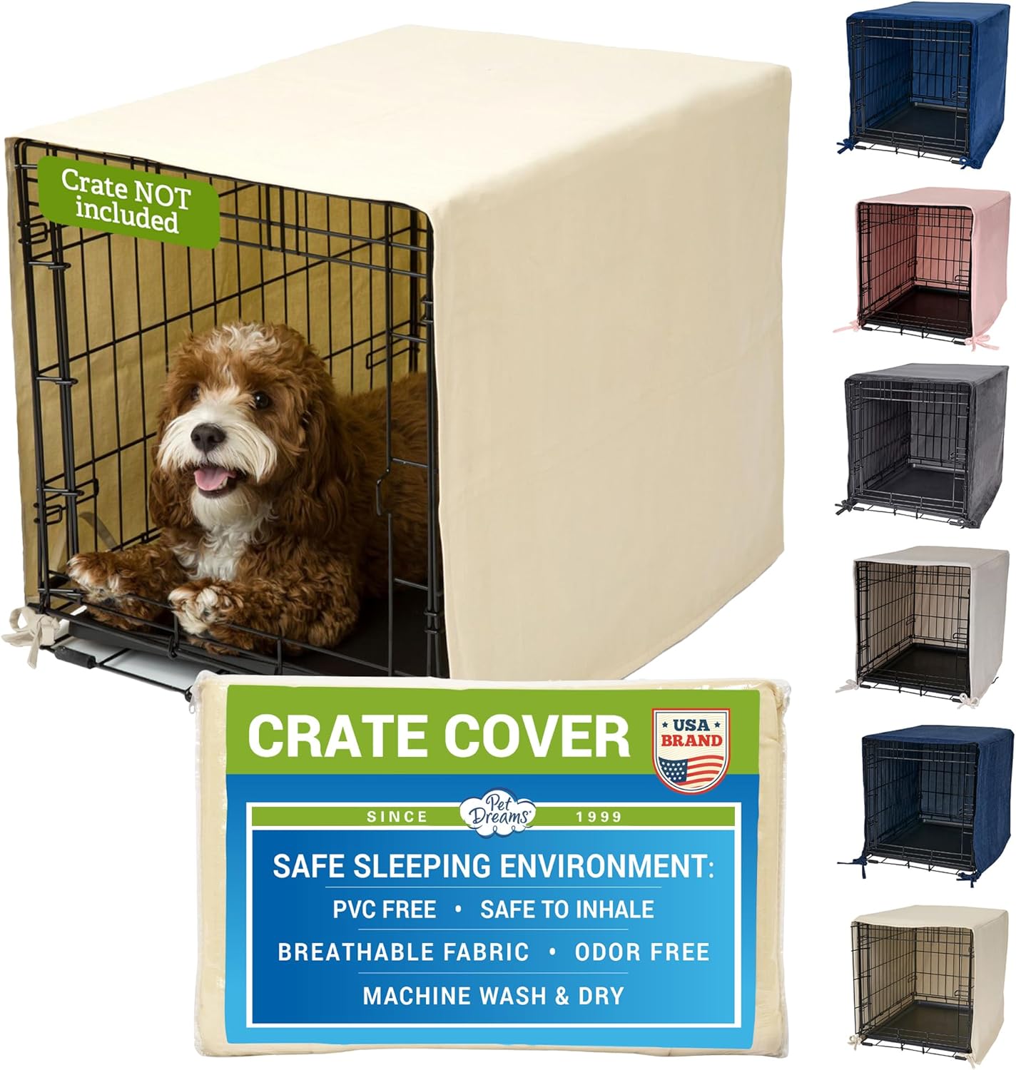 Breathable Dog Crate Cover for iCrate Cages - Pet Dreams