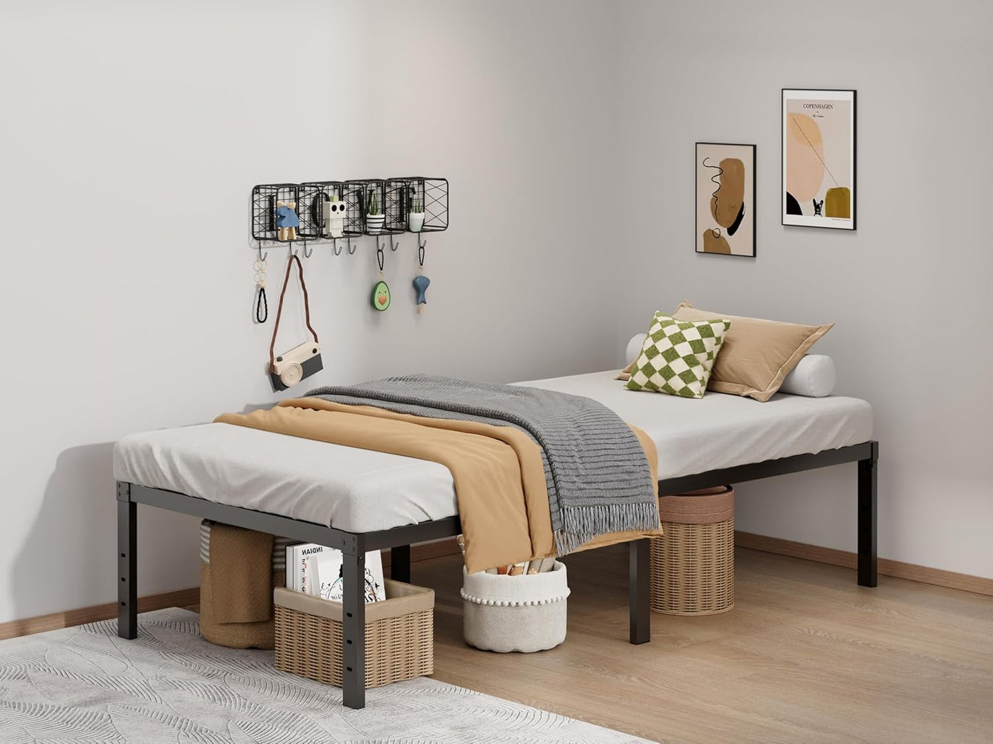 Metal Bed Frame Twin XL - Heavy-Duty Platform Bed Frame