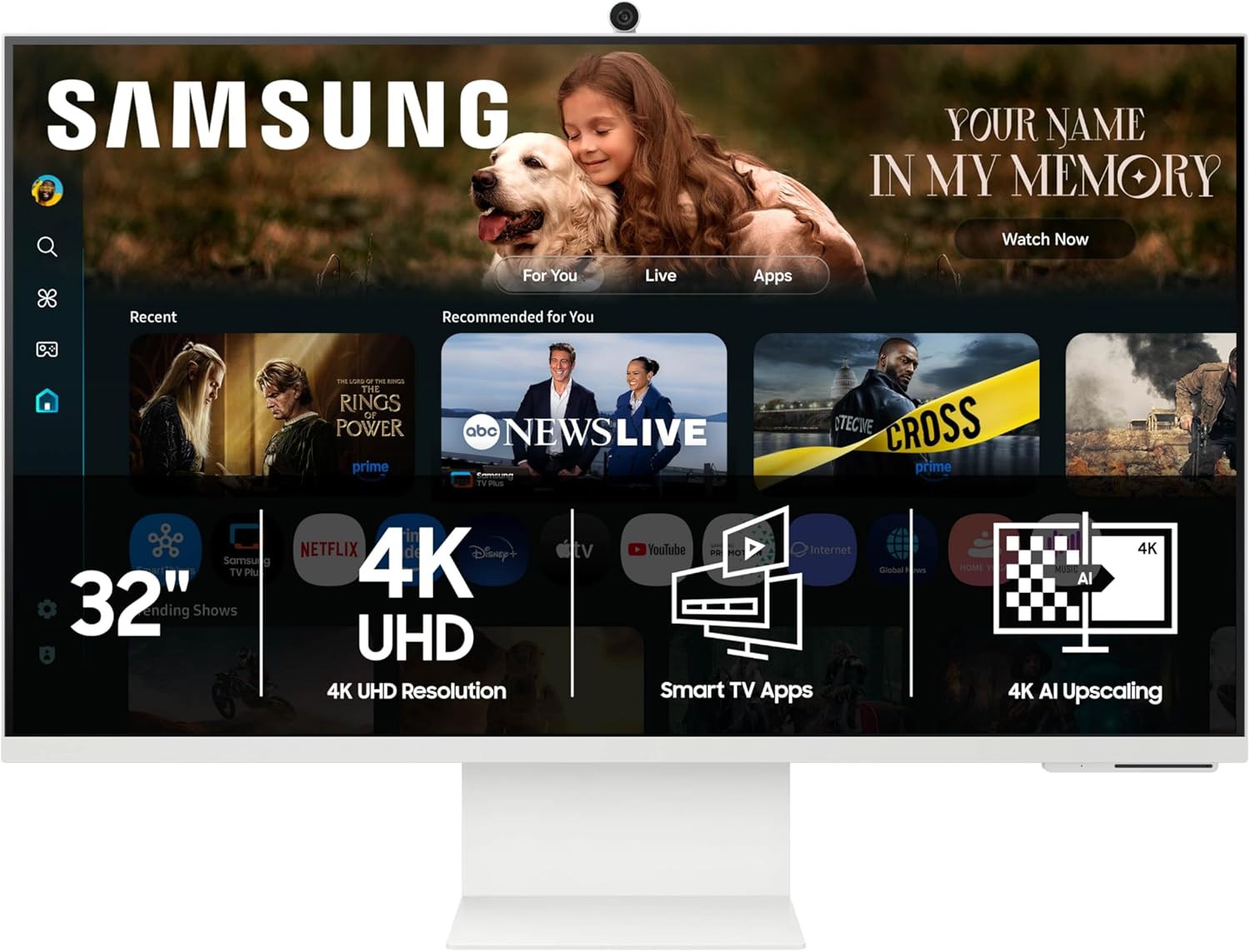 SAMSUNG 32 Smart Monitor M8: 4K UHD Display with AI Features