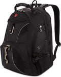 SwissGear 1923 ScanSmart Backpack Black/Silver 17-Inch - Travel Ready