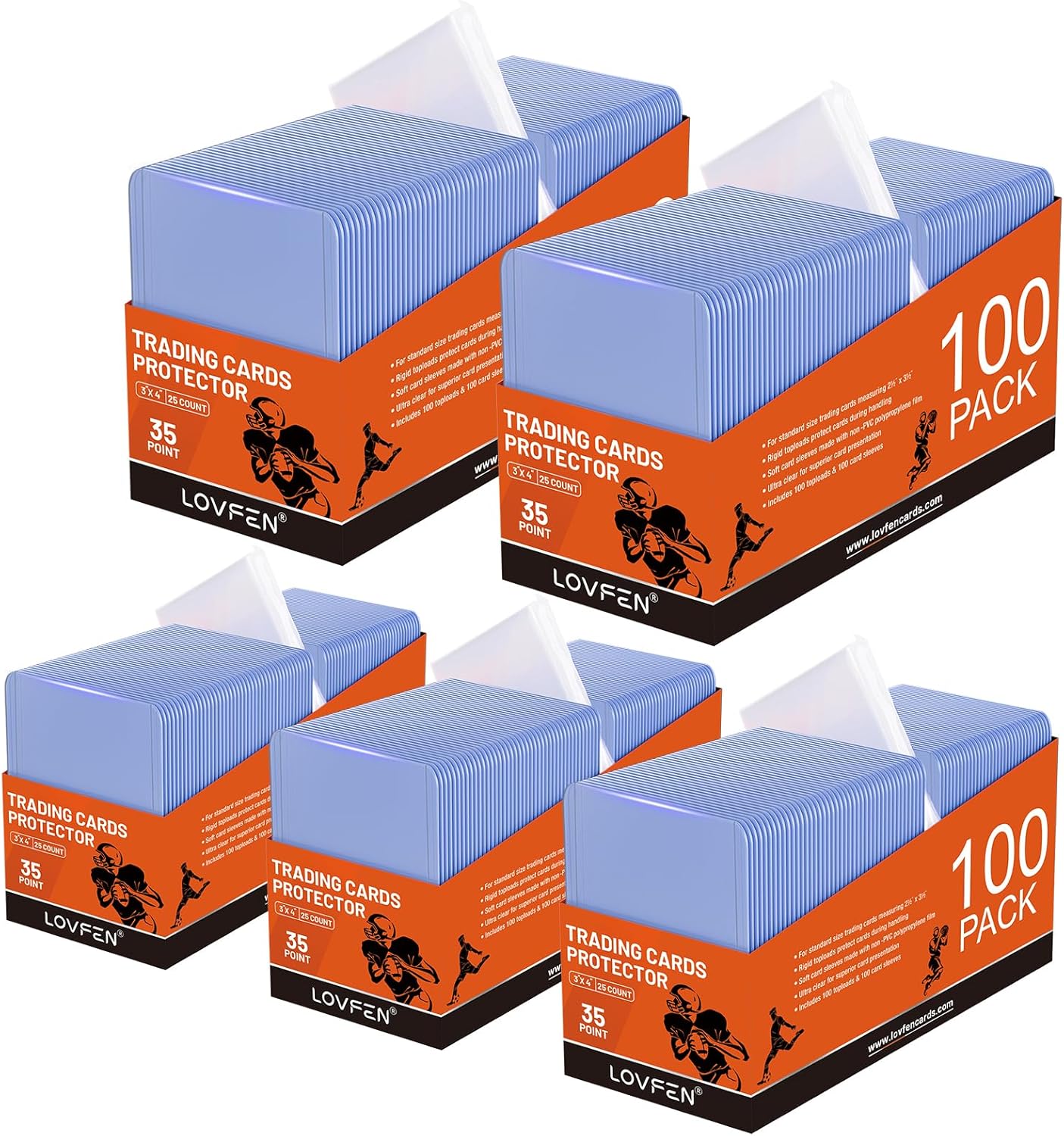 1000 Toploads for Cards & Penny Sleeves - Perfect Card Protectors