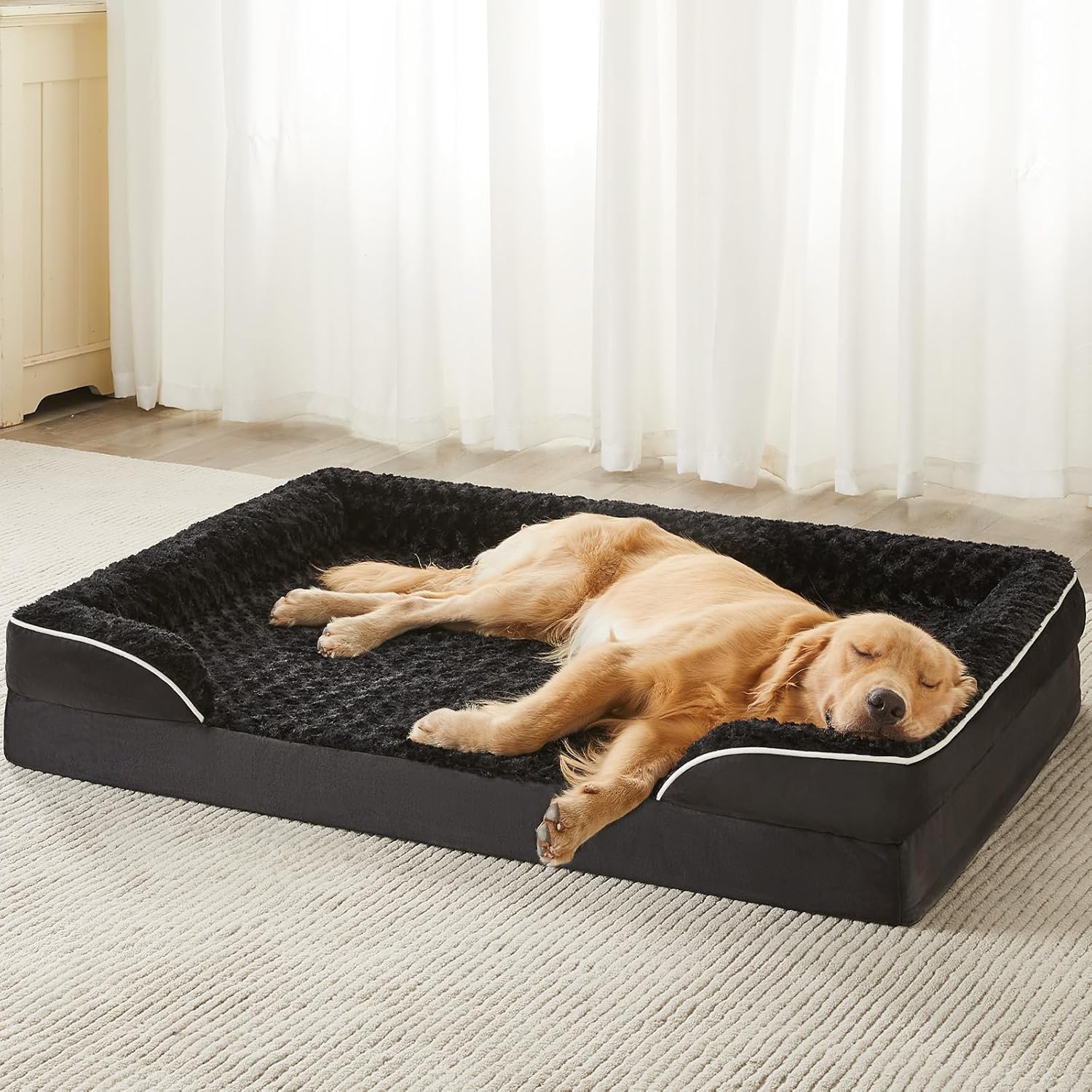 Orthopedic Dog Bed for Large Dogs with Waterproof Lining