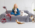 Couch Covers for 3 Cushion Couch Gray - Cat Scratch Resistant