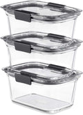 Rubbermaid Brilliance Glass Storage Containers Set of 3 Clear