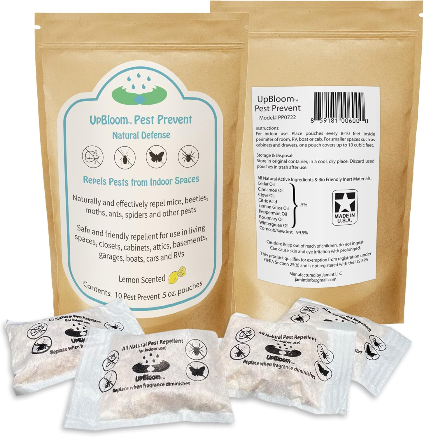 UpBloom Pest Repellents - Home and Garage Defense 10-Pack