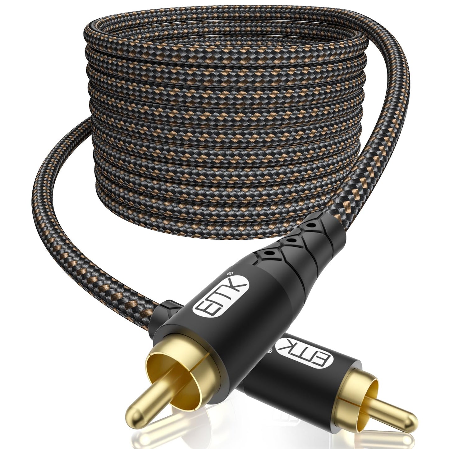 EMK RCA to RCA Subwoofer Cable for Home Theater Systems