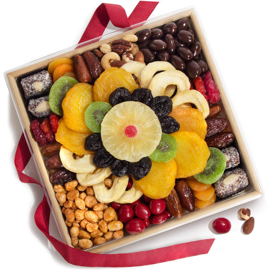 Festive Holiday Dried Fruit, Nuts & Chocolates Gift Tray Review