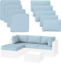 9 Pack Patio Cushion Covers Replacement Waterproof Sky Blue - Durable