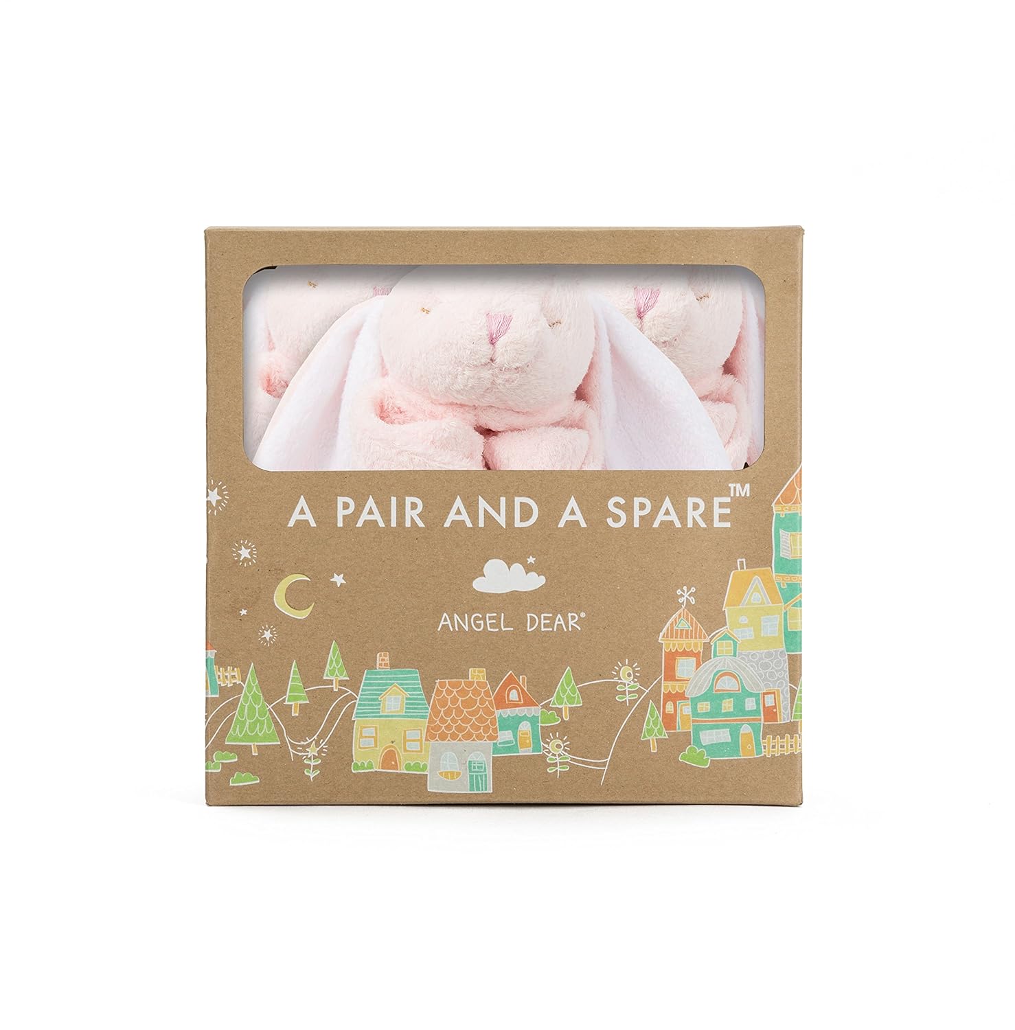 Angel Dear Pink Bunny Blankie Set for Comfort and Travel