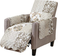 Reversible Patchwork Recliner Cover Taupe - Washable Protector