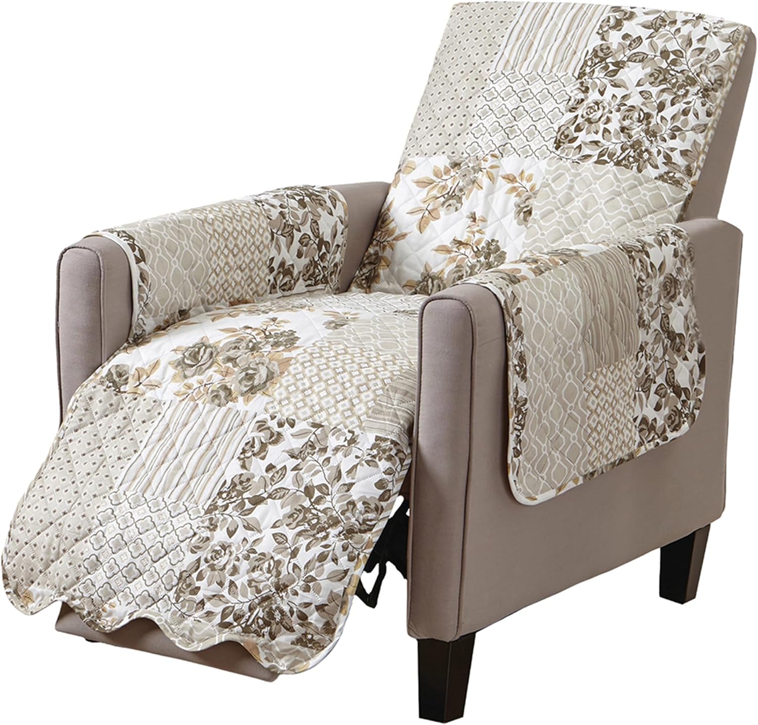 Reversible Patchwork Recliner Chair Cover for Ultimate Protection