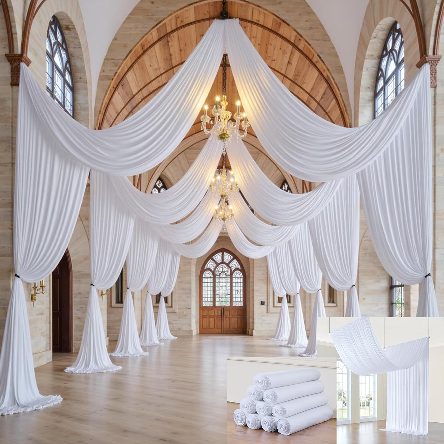 50ft x 15ft Long Backdrop Curtains for Stunning Events