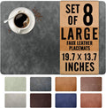 UnivoColors Faux Leather Placemats Set of 8 for Stylish Dining