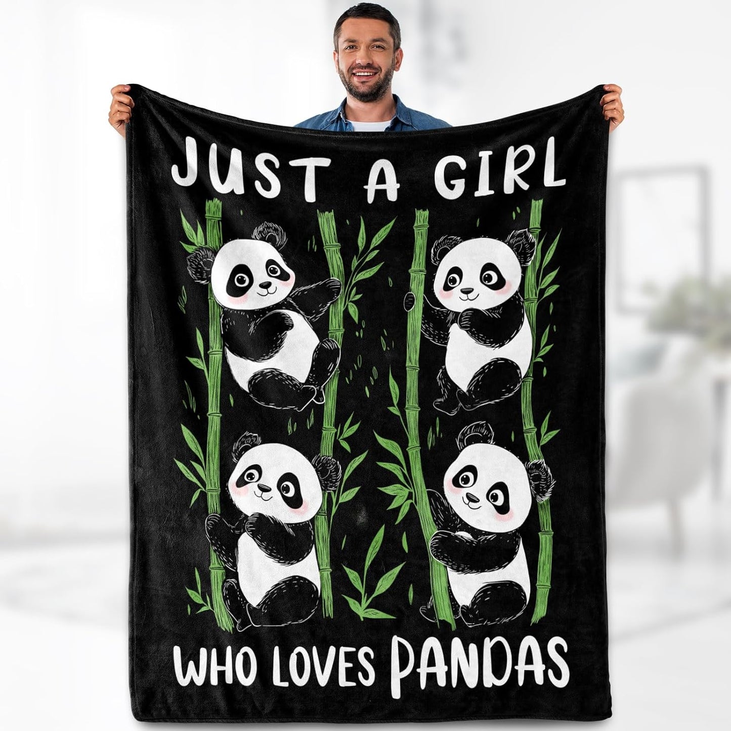 Panda Blanket Gifts for Girls and Women - Cozy Fleece Decor