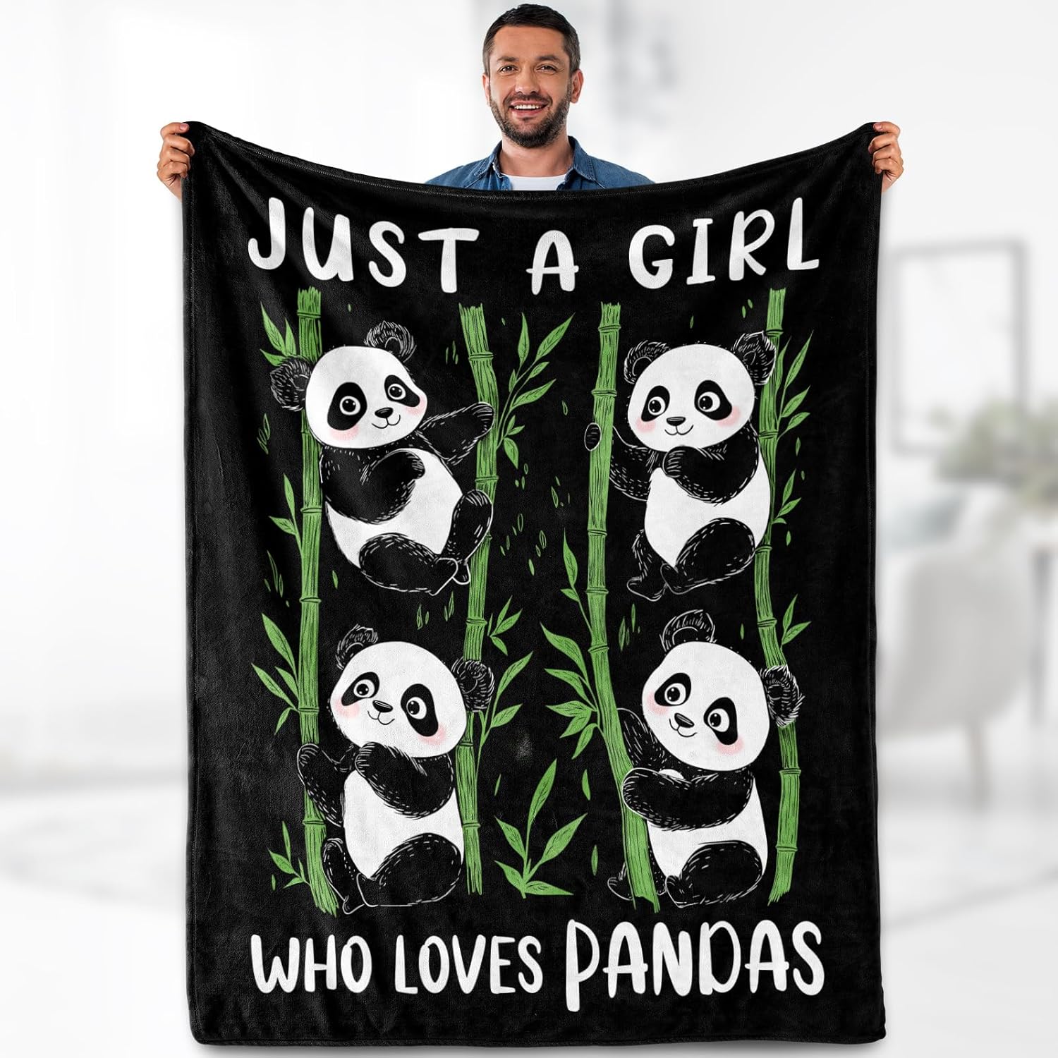 Panda Blanket Gifts for Girls and Women - Cozy Fleece Decor