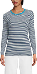 Women's Cotton Rib Knit Long Sleeve Tee - Flattering Fit