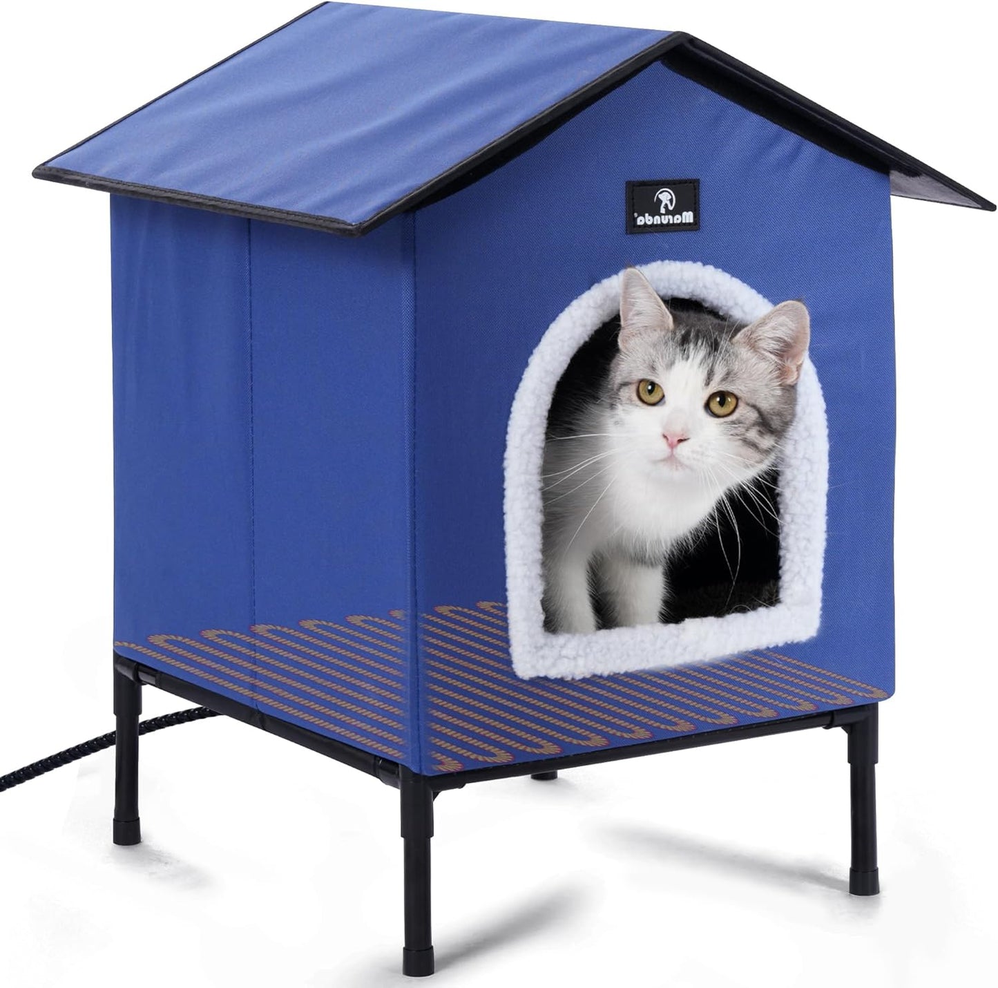Elevated Heated Cat Houses for Outdoor Cats in Winter Weather
