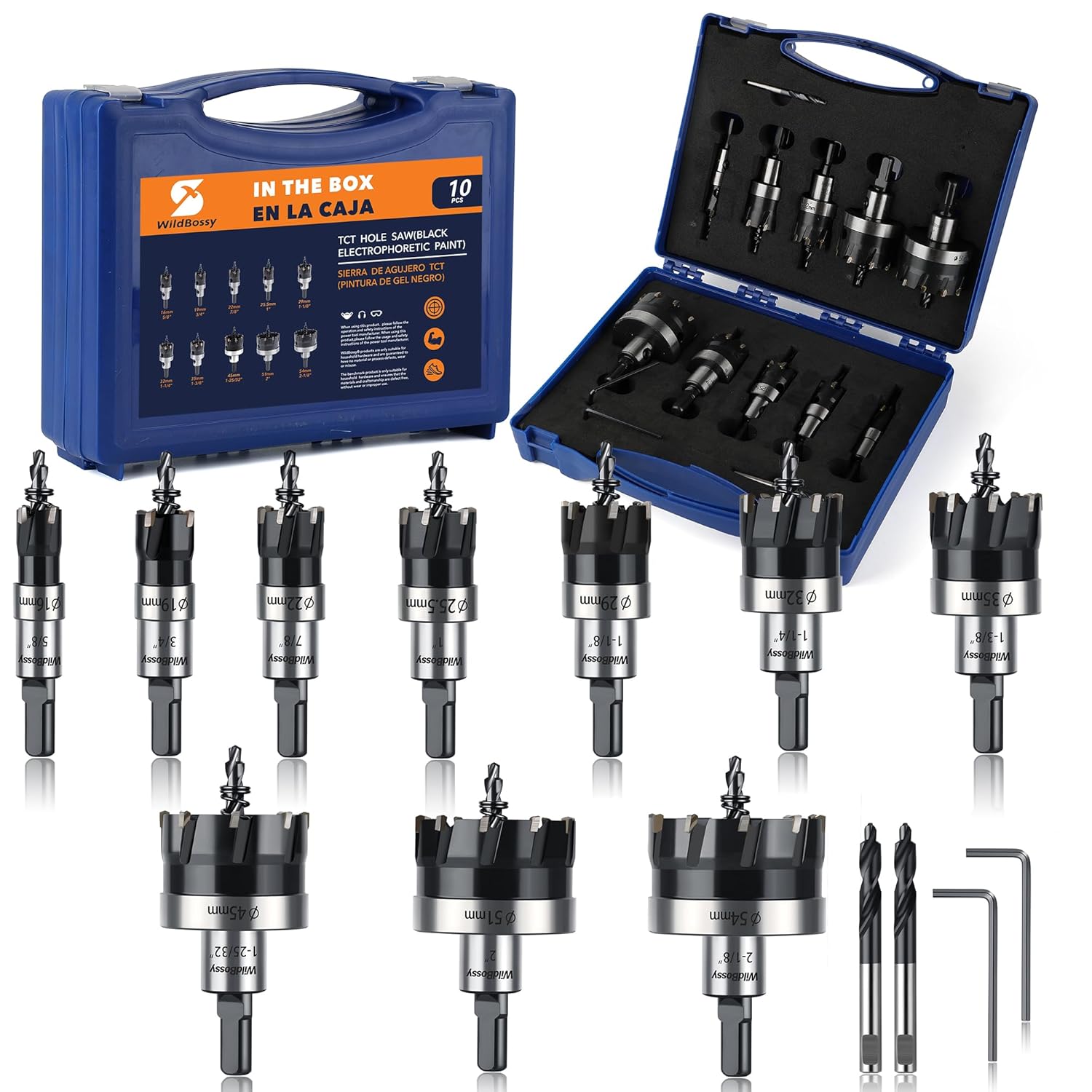 Carbide Hole Saw Kit for Metal TCT Drill Bit Set 10PCS