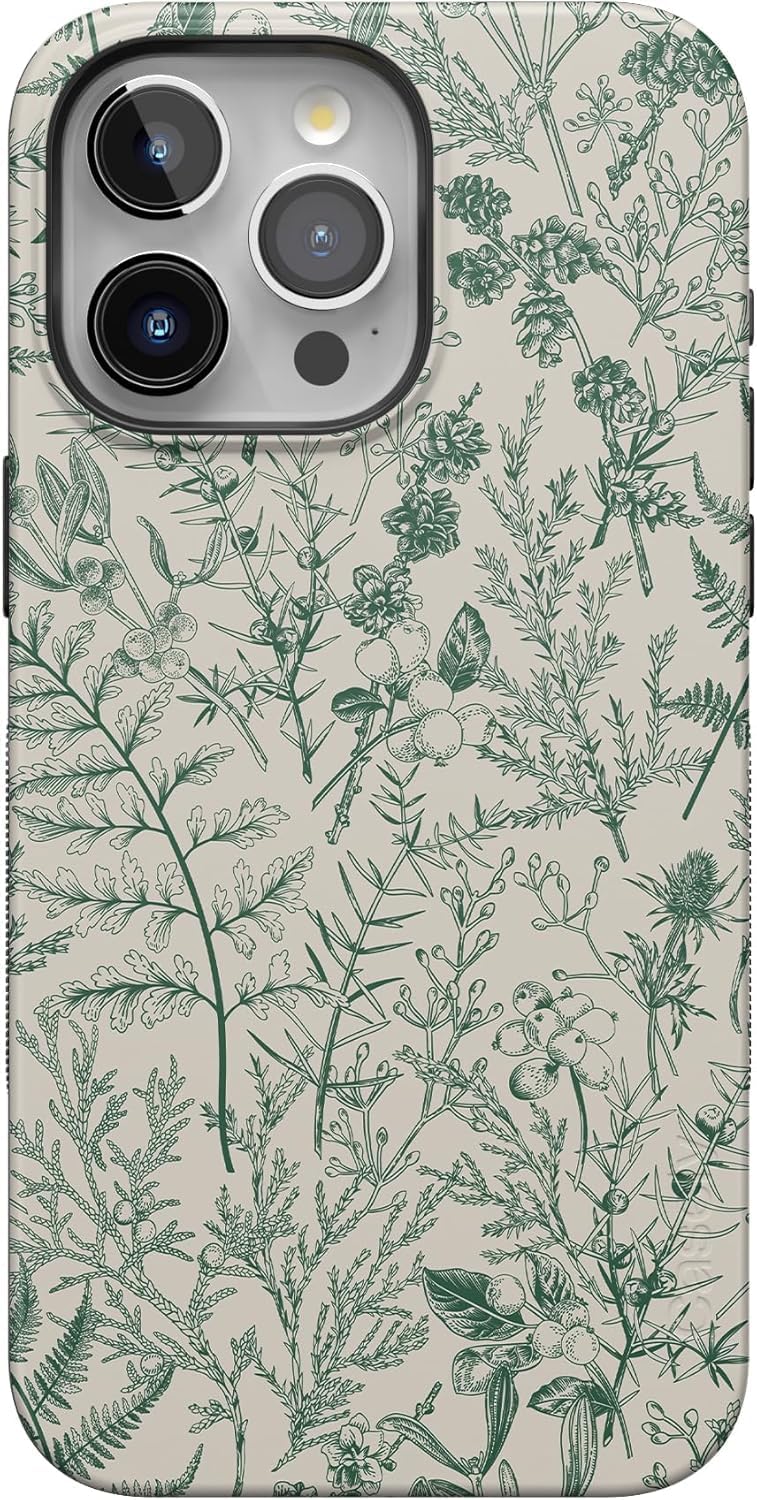 Casely iPhone 15 Pro Max Case - Sage Garden Floral Design
