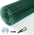 Tongmo 24 in x 100 ft Green Chicken Wire Fencing - Poultry Protection