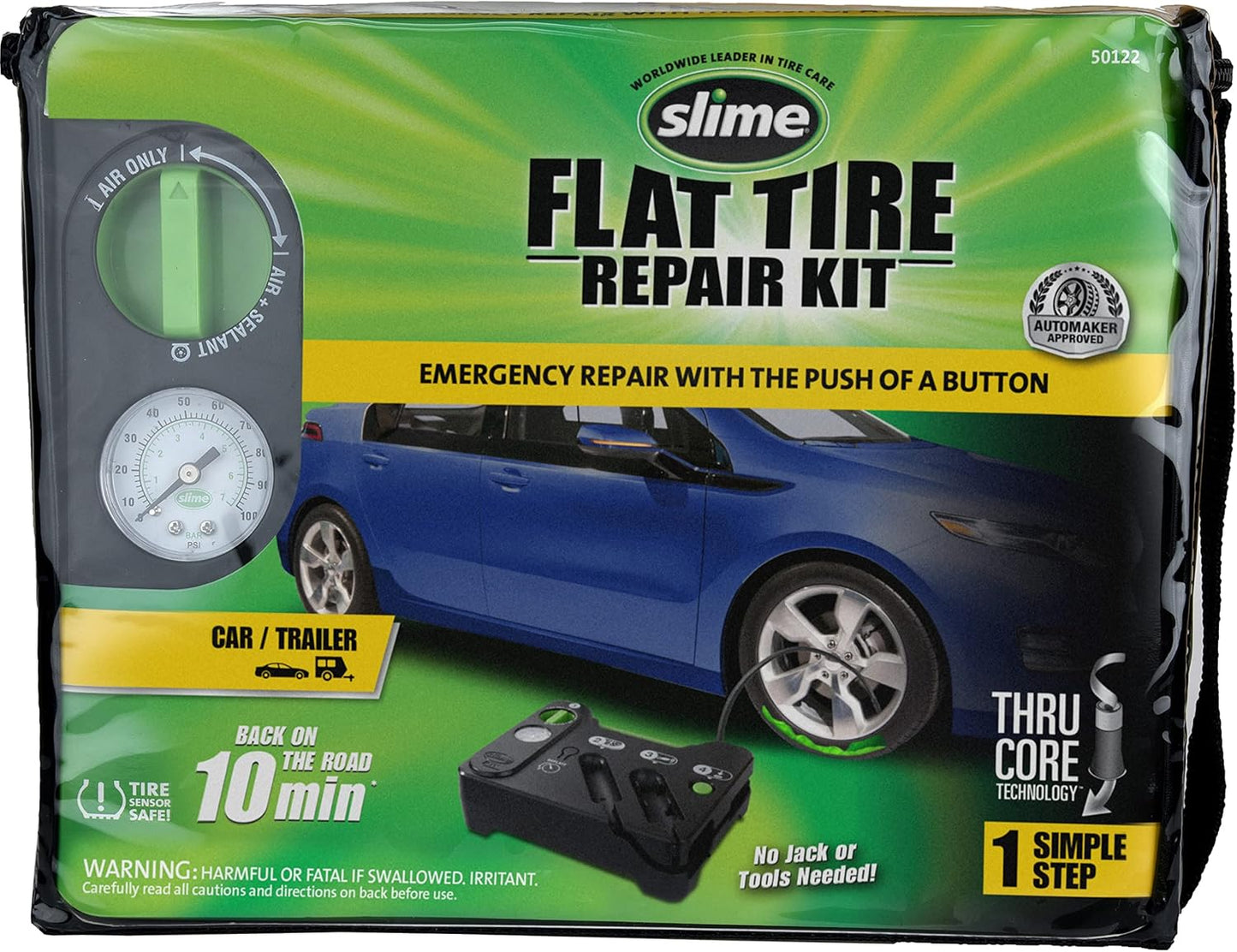 Slime Flat Tire Puncture Emergency Kit for Quick Repairs