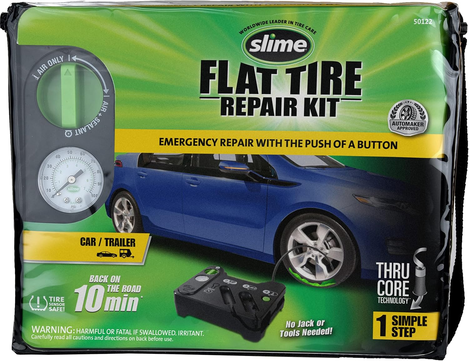 Slime Flat Tire Puncture Emergency Kit for Quick Repairs
