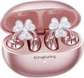 Clip-On Open Ear Earbuds with Shamrock Earrings - Comfortable 50H