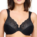 Glamorise Women's Plus Low Cut WonderWire Lace Underwire Bra